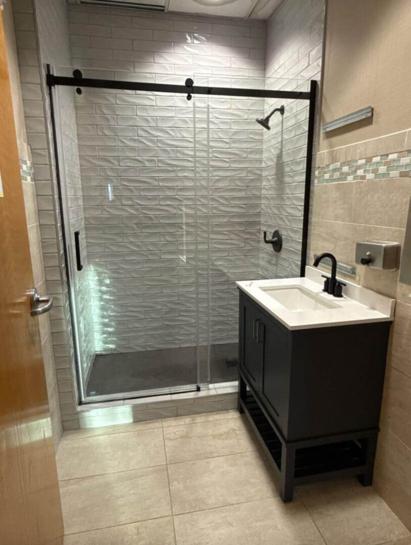 Example of a bathroom remodeling home renovation project.